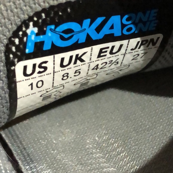 Hoka Bondi 7 Women’s Running Shoes Sz 10 HARBOR MIST / SHARKSKIN